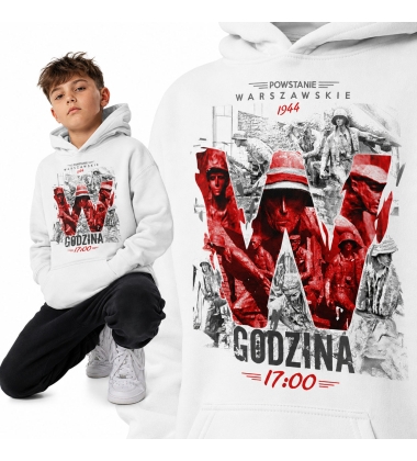 Bluza z kapturem dziecięca Patriotyczna  GODZINA W